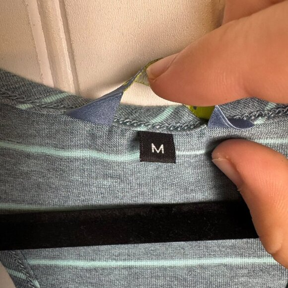 Meru Striped Sleeveless Athletic Tank Drawstring M38 - Picture 7 of 7